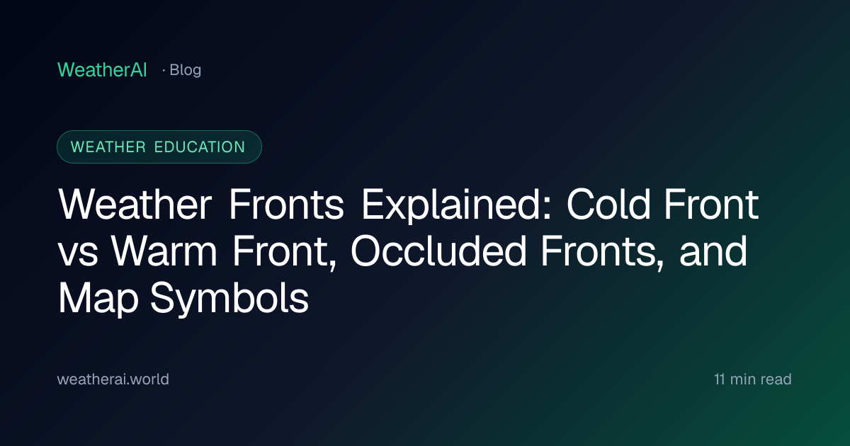 Weather Fronts Explained: Cold Front vs Warm Front, Occluded Fronts ...
