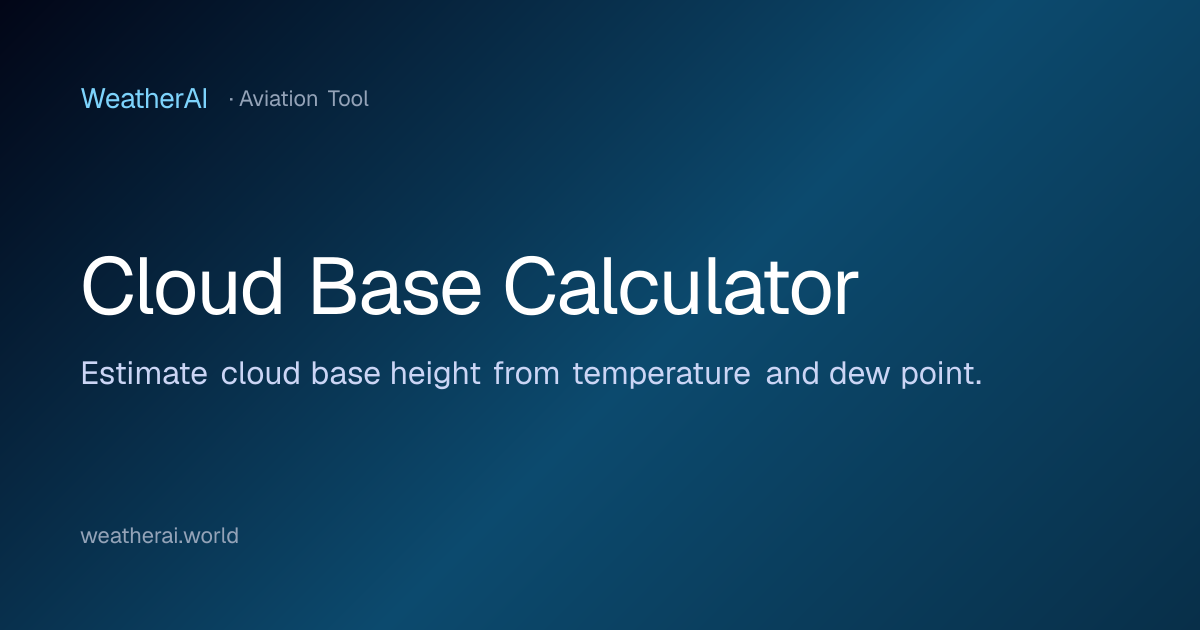 Cloud Base Calculator - WeatherAI