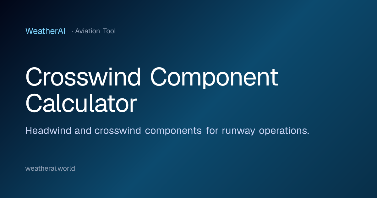 Crosswind Calculator - WeatherAI