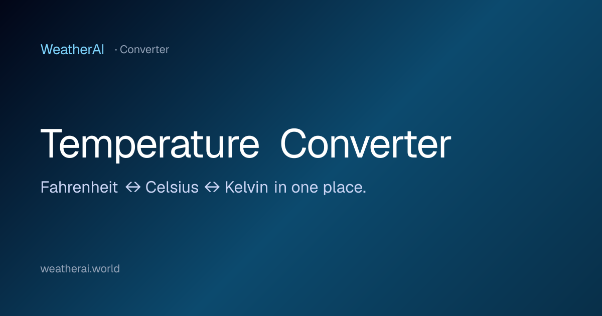 Temperature Converter - WeatherAI